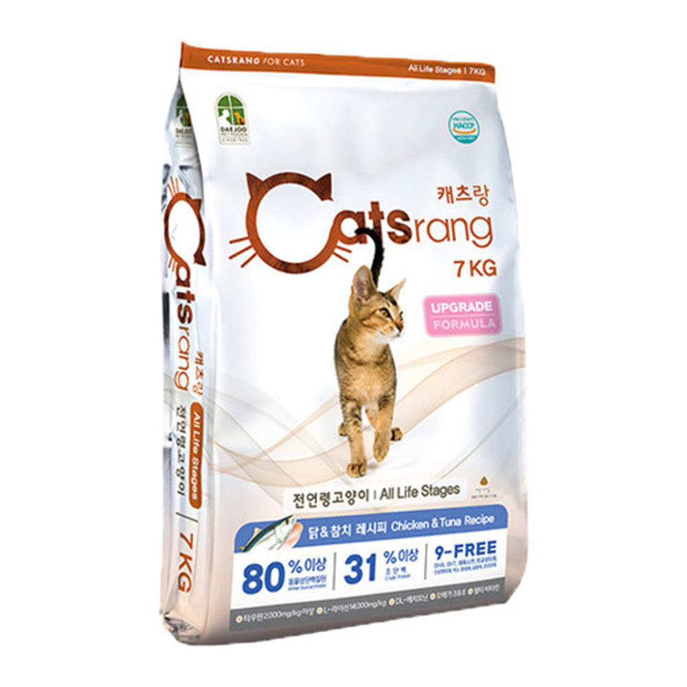 캐츠랑 전연령 고양이 사료 7kg 단백질원 80%