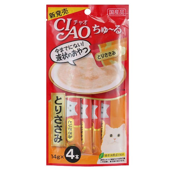 이나바 차오 츄르 닭가슴살 4P SC-73 고양이 간식